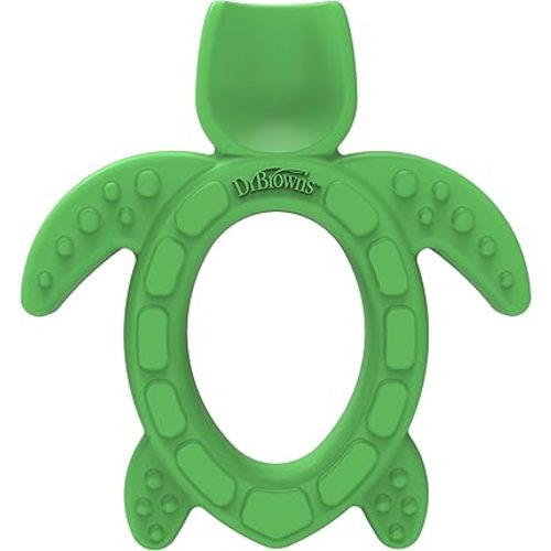 Dr. Brown's Silicone Starter Spoon and Teether for Babies and Infants, Turtles, 1 Pack, 4m+