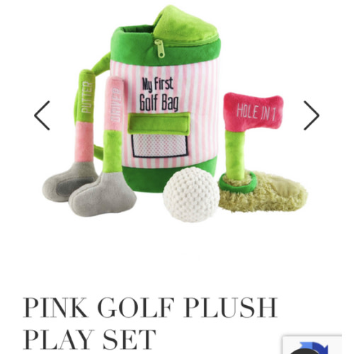 Pink Golf Plush Play Set | Mud Pie