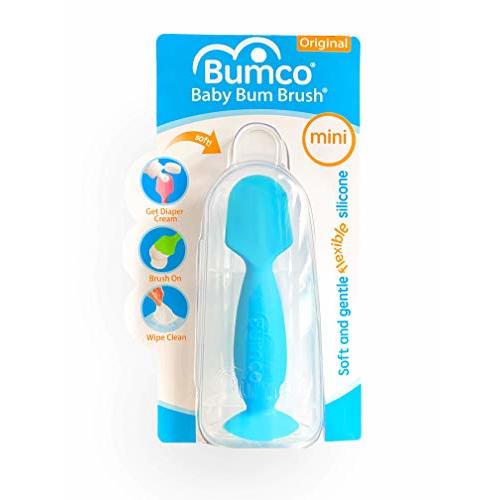 Bumco Diaper Cream Brush - Mini Baby Bum Brush with Travel Case, Baby Butt Paste Diaper Cream Spatula, Butt Paste Spatula for Baby Butt Cream, Mini Diaper Cream Applicator, Butt Spatula Baby, Blue