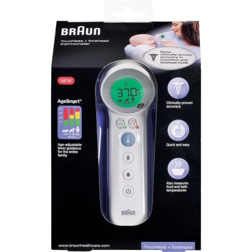 Braun Thermometer Touchless & Forehead BNT4 | Thermometers | Baby Bunting AU