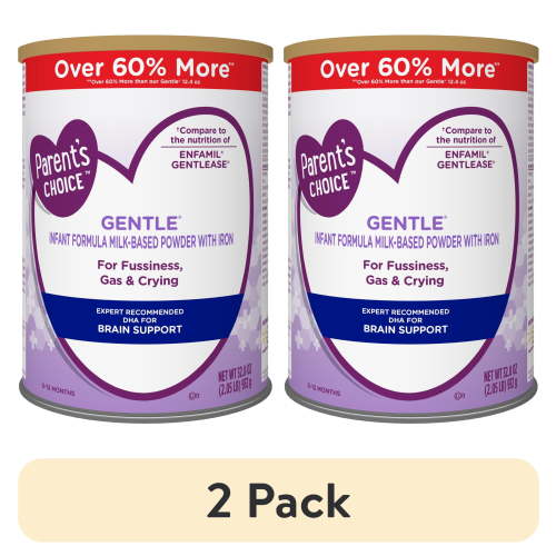 (2 pack) Parent's Choice Gentle Infant Formula Powder with Iron; for Fussiness, Gas and Crying, 932 Gram