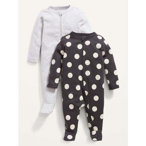 Unisex 2-Pack Sleep & Play Footed One-Piece for Baby