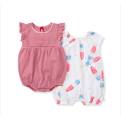 Rocket Pop Baby Girl Romper 2 Pack Set 0-3 months