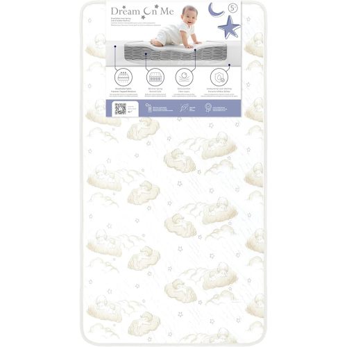 Dream On Me Twilight Crib and Toddler Bed Mattress I Greenguard Gold and JPMA Certified, White
