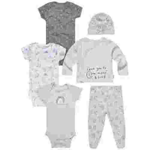 Gerber Baby Neutral 6-Piece Gift Set, Sizes Newborn - 3/6 Months