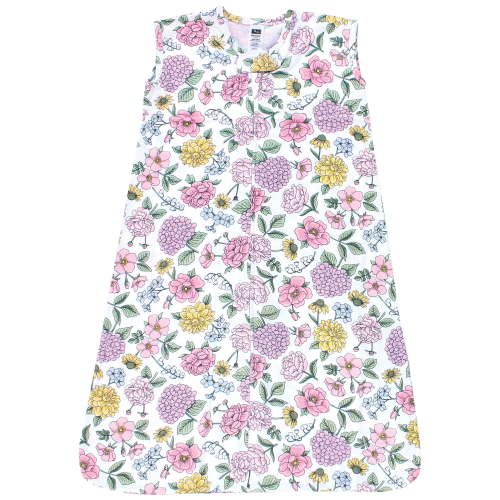 Hudson Baby Infant Girl Cotton Sleeveless Wearable Sleeping Bag, Sack, Blanket, Vintage Blossom, 0-6 Months