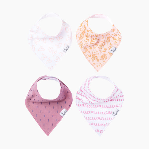 Copper Pearl Printed Bandana Bib Set (4-Pack) - Lola