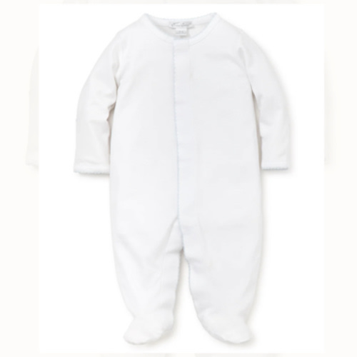 White/Blue Kissy Basics Footie NEW