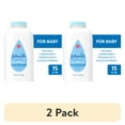 (2 pack) Johnson's Cornstarch Unisex Powder for Baby and Toddler with Aloe & Vitamin E, 15 oz