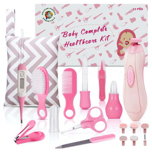 Pelican Parrot Essentials, 18 in 1 Baby Health & Grooming Kit, Pink