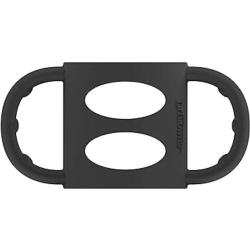 Dr. Brown’s® Milestones™ 100% Silicone Baby Bottle Handles, Narrow, Black, 1 Pack, 4m+
