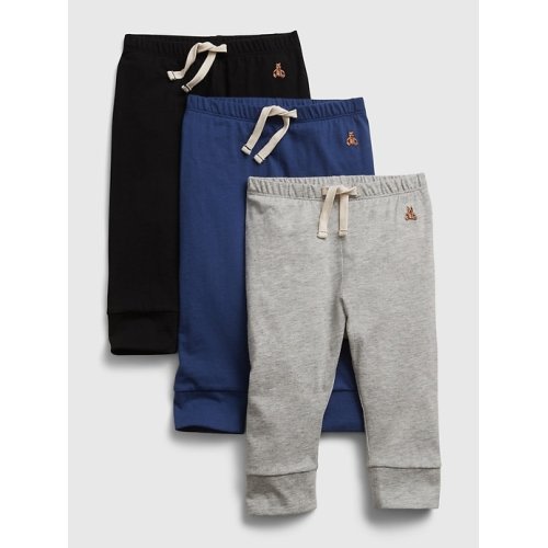 Baby 100% Organic Cotton Mix and Match Pull-On Pants (3-Pack) in multi