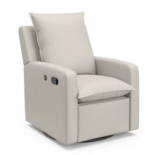 Storkcraft Timeless Side Lever Reclining Glider With Usb Charging Port - Ivory Boucle