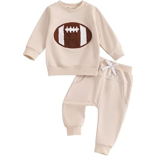 Kupretty Toddler Baby Girl Fall Winter Clothes Embroidered Letter Graphic Crewneck Sweatshirt + Joggers Pants Outfits Set