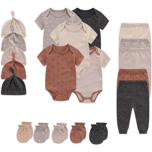 ZAV Baby Boy Girl Bodysuits Sets 20-pack Cotton Cartoon New born Clothes Soft Infant Outfits Baby Shower Gifts