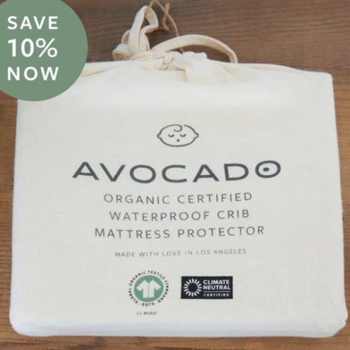 Organic Waterproof Crib Protector Pad | Avocado Green Mattress