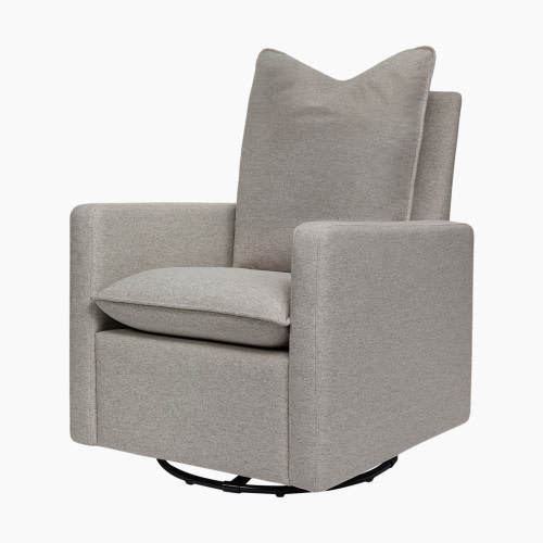 babyletto Cali Pillowback Swivel Glider - Performance Grey Eco Weave