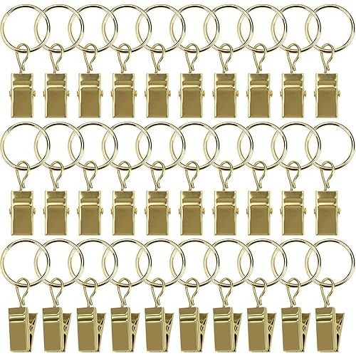 POVETIRE 30 Pack 2.5 Inch Rubber Gold S Hook for Hanging Baby Headband Hair Accessories Baby Bib NecklaceJewelry Hat Holder