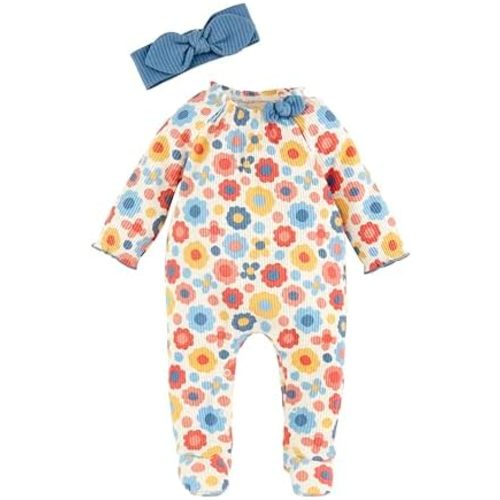 Mud Pie Girl's Baby Floral Sleeper and Headband Set