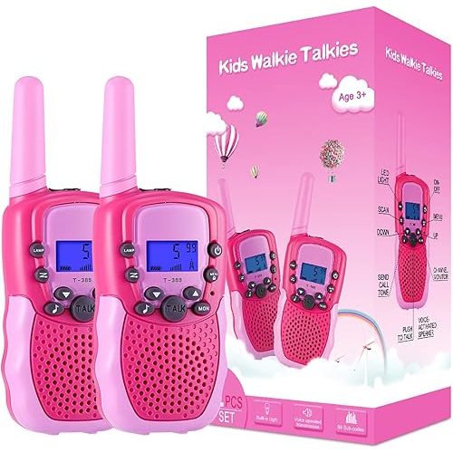 Selieve Toys for 3-12 Year Old Girls Boys, Walkie Talkies for Kids 22 Channels 2 Way Radio Toy with Backlit LCD Flashlight, 3 Miles Range for Outside Adventures, Camping, Hiking, for Kids