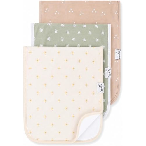 Copper Pearl Premium Baby Burp Cloths - 3-Pack Large Cotton Burp Cloths, Extra Soft Spit Up Rags with 3 Absorbent Layers, Perfect for Baby Boy and Baby Girl Gifts (21" x 10" Size, Santa Fe Set)