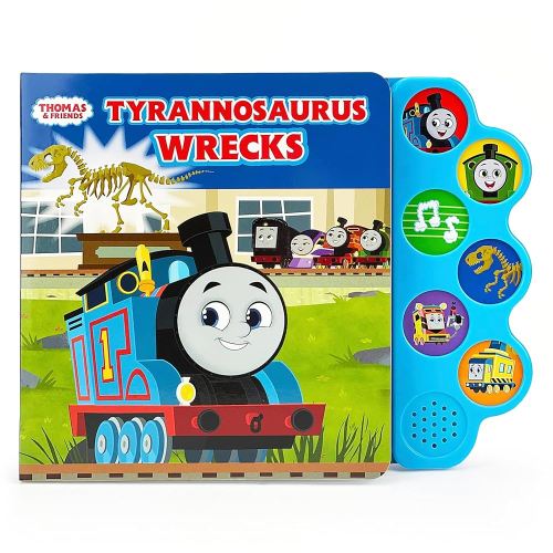 Thomas and Friends Tyrannosaurus Wrecks 6-Button Song and Sound Book: Sing and Read Toy Book for Thomas and Dinosaur Lovers, Ages 1-5 (Thomas & Friends)