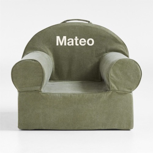Personalized Large Cyprus Green Kids Lounge Nod Chair