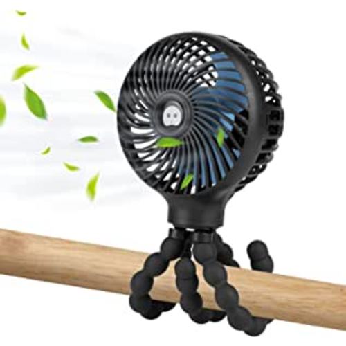 Amazon.com: snawowo Mini Baby Stroller Fan, Handheld Personal Portable Clip On Fan with Flexible Tripod for Stroller Bike Desk Treadmill Crib Car Seat Outdoor Camping, USB or Battery Powered (Black) : Baby
