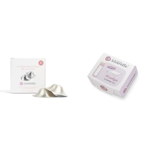 Silverette Nursing Cups Plus Silverette Cleaning and Maintenance Set.