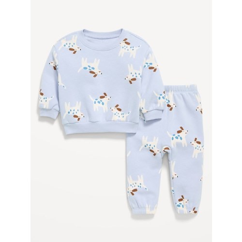 Printed Henley Sweatshirt and Sweatpants Set for Baby