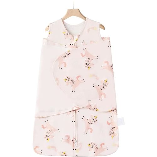 Swaddle-Blanket Baby Girl & Boy Swaddles Newborn Infant Transition Safe Wrap Blankets Breathable (Happy Unicorn, 3-6 Month)