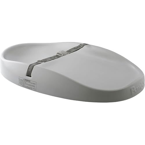 Bumbo Baby Changing Pad, Portable Diaper Changer with Restraining Belt, Gray