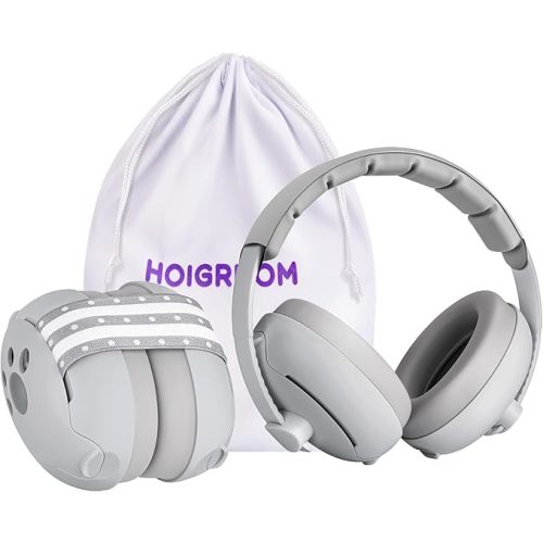 Baby Headphones for Noise, 2-in-1 Baby Ear Muffs Noise Protection | Baby Noise Cancelling Headphones for Ages 0-48 Months, 24dB Baby Hearing Protection Earmuffs for Outdoor, Sleep, Airplane