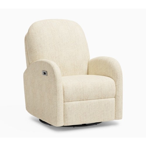 Claiborne Power Recliner Performance Heathered Chenille Ecru