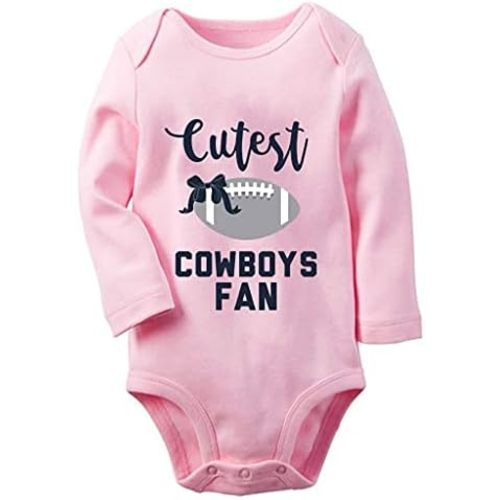 Cutest Cowboys Fan Baby Boy Girl Onesie Newborn Organic Bodysuit Romper