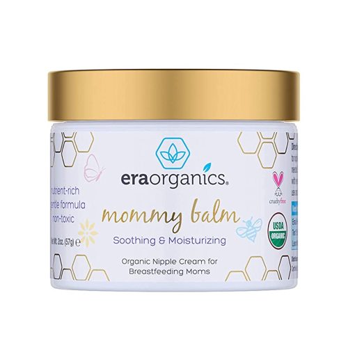 Era Organics Soothing Nipple Butter Breastfeeding Cream - Calming and Moisturizing for Chapped, Sensitive Skin - USDA Organic Nipple Cream For Breastfeeding - Baby Friendly Organic Nipple Balm