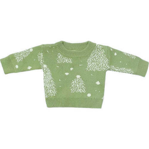 Winter Snow Tree Knit Crewneck Holiday Sweater - Royal Babies & Tots | Maisonette