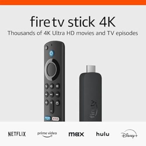 Amazon Fire TV Stick 4K streaming device, more than 1.5 million movies and TV episodes, supports Wi-Fi 6, watch free & live TV