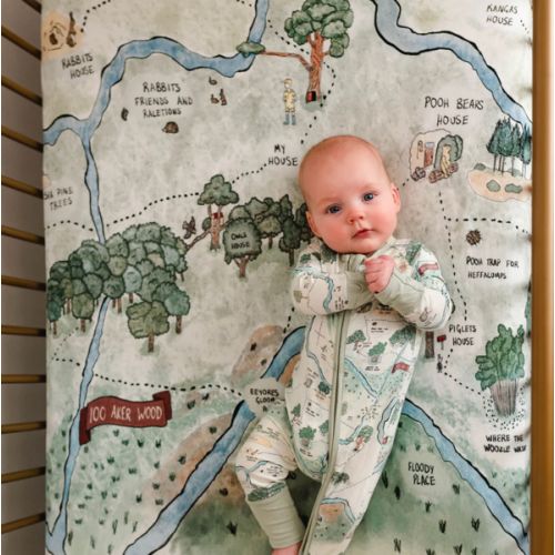 Hundred Acre Woods Bamboo Crib Sheet