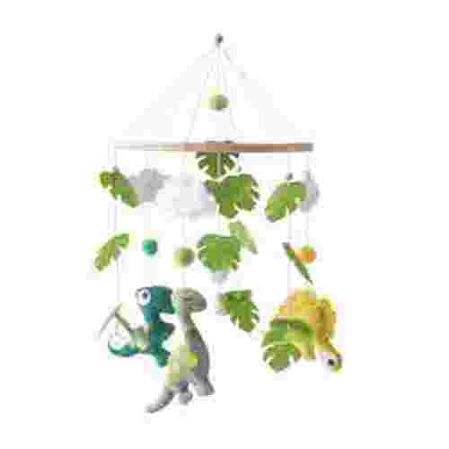 Mfigree Dinosaur Baby Mobile for Crib| Abdtech Baby Nursery Dinosaur Mobile | Gender Neutral Baby Stuff for Dinosaur Theme Nursery | Handmade Hanging and Mountain Room Decor for Boys & Girls