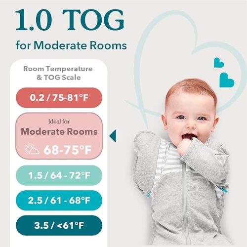 Love to Dream Swaddle UP, Baby Sleep Sack, Self-Soothing Swaddles for Newborns, Improves Sleep, Snug Fit Helps Calm Startle Reflex, New Born Essentials for Baby, 8-13lb, Denim