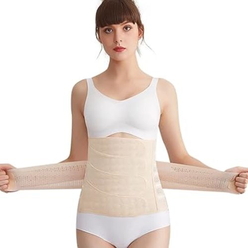 Belly Abdomen Pelvis Postpartum Belt Body Recovery Belly Slim After Childbirth Belt Girdle Belly Binder (pink, X-Large)