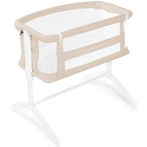 Baby Delight Beside Me Serenity Bassinet | Lightweight Bedside Sleeper & Baby Bassinet | 7-Position Height Adjustment | 100% GOTS Certified Organic Cotton Fabric | Organic Oat