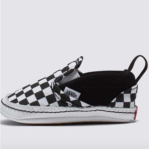 Infant Slip-On V Checkerboard Crib Shoe