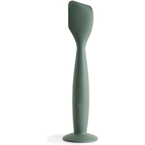 Diaper Cream Applicator Soft Silicone with Suction Base | Diaper rash cream spatula | Diaper Bag Essentials (Evergreen)