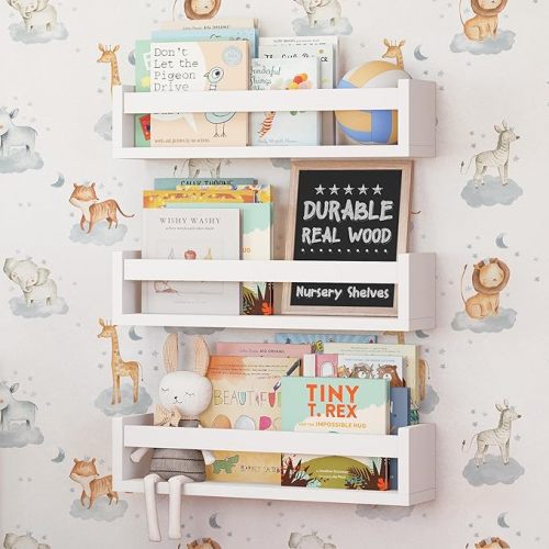 NATURE SUPPLIES Set of 3 White Floating Shelves (16.4in)