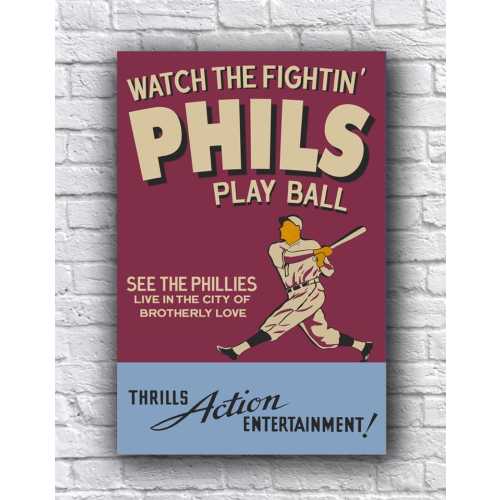 Philadelphia Phillies Fightin' Pils Live Vintage-style Promo 12" x 18" Cardstock Poster