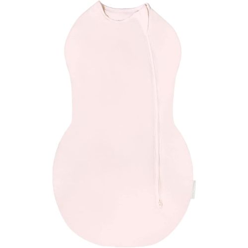 Happiest Baby Sleepea Comforter Swaddle - 100% Organic Cotton Baby Swaddle Blanket - Doctor Designed Promotes Healthy Hip Development (Rose, Small)