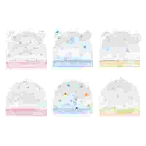 Daxin Newborn Knit Beanie Hat Soft for Infants, 0-6 months, 6 pack
