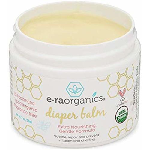 Baby Diaper Rash Balm – USDA Certified Organic Soothing Diaper Rash Treatment for Sensitive Skin Care. Natural Ointment to Nourish and Protect from Infection, Chafing and Irritation Era-Organics